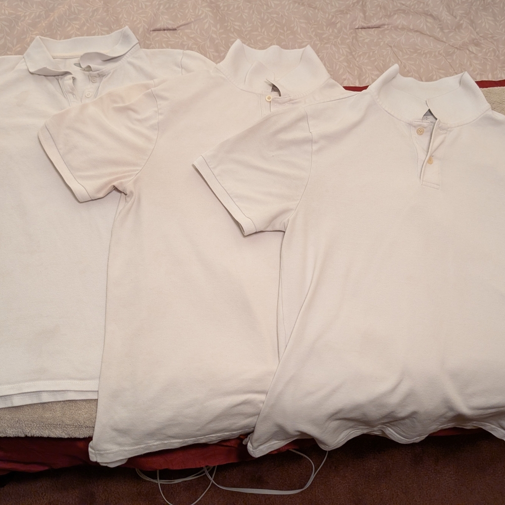 Lot of 3 White Old Navy Women's Polo Shirts - Size Small